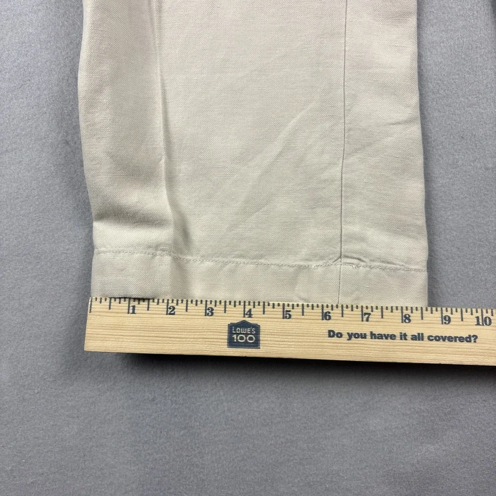 J.Crew Irish Linen Pants Men’s 34x30 Beige Straight Leg Old Money Loose Vintage